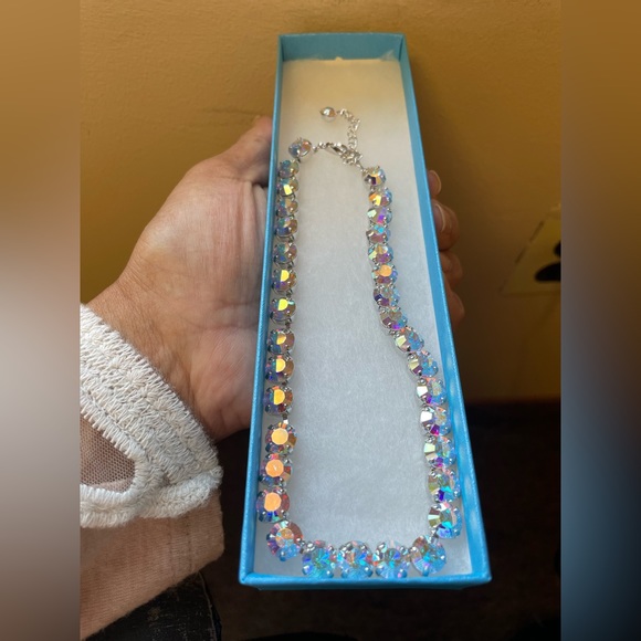 Touchstone Crystal Jewelry Crystal Aurore Boreale Glitz Necklace